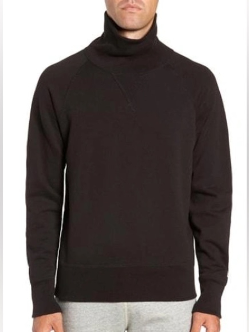 Todd Snyder + Champion Turtleneck Sweatshirt black pullover